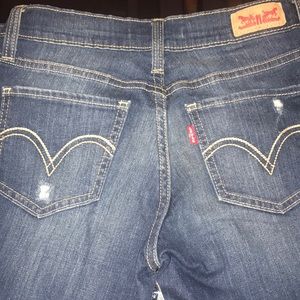 Levi’s 524 Too super low denim distress jeans